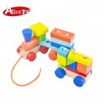 Trenulet din lemn cu cuburi colorate de tras- My First Train Acooltoy Trenulet din lemn cu cuburi colorate de tras- My First Train Acooltoy